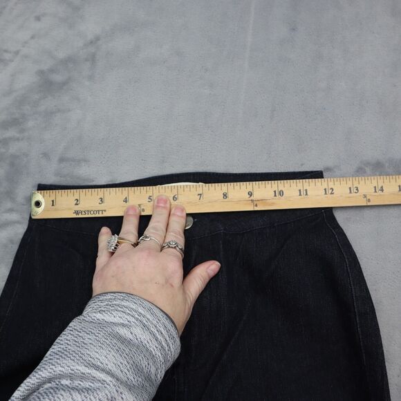 Mind Code Pants Womens 1 Black High Waist Flat Front Straight Leg Jegging - Picture 3 of 16